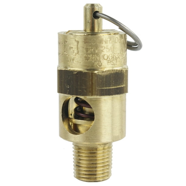American Made 1/8" NPT Size Compressor Safety Release Pop Off Valve 30 PSI